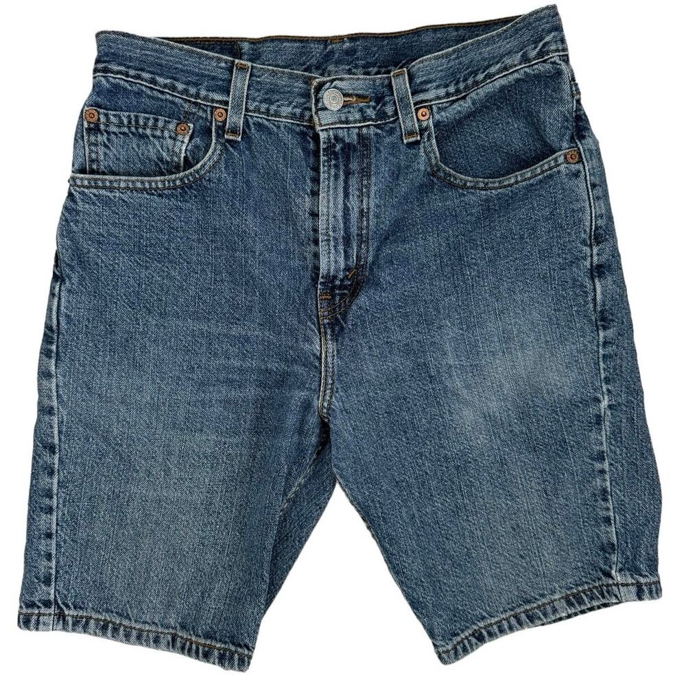 Levi's 505 High Rise Jorts Long Denim Bermuda Shorts Regular Fit Jeans Size 30